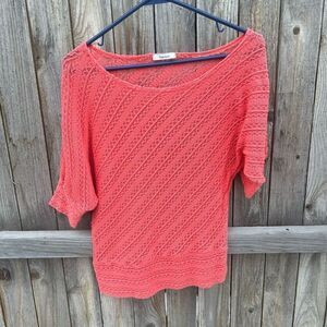 Teenbell crochet sweater short sleeve size small